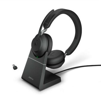 Jabra Evolve2 65, Link380c MS Stereo Stand Black