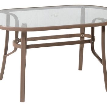 Οβάλ Μεταλλικό Τραπέζι Με Πλαίσιο Αλουμινίου 140 x 80 75(h)cm