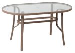 Οβάλ Μεταλλικό Τραπέζι Με Πλαίσιο Αλουμινίου 160 x 90 x 75(h)cm