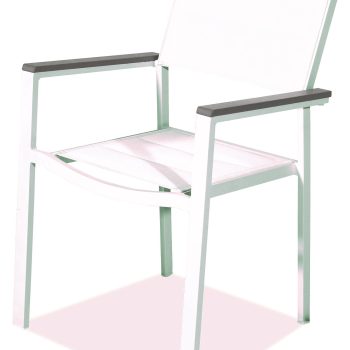 Στοιβαζόμενη Πολυθρόνα Κήπου Αλουμινίου Με Διάτρητο Ύφασμα