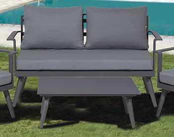 BONDI Καθιστικό Κήπου Αλουμινίου Σέτ 4 Τεμαχίων