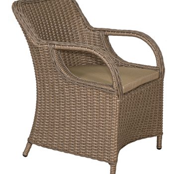 Πολυθρόνα Αλουμινίου Με Rattan Και Αδιαβροχοποιημένο Μαξιλάρι