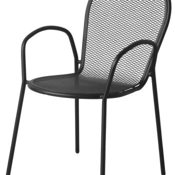 Γκρί Μεταλλική Στοιβαζόμενη Πολυθρόνα 54 x 62 x 88(h)cm