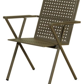 Αγαλβάνιστη Μεταλλική Στοιβαζόμενη Πολυθρόνα Κήπου 62 x 64 x 87(h)cm