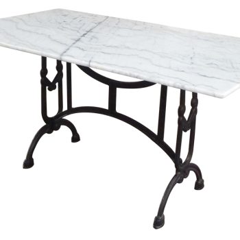 Μεταλλικό Παραλληλόγραμμο Τραπέζι Με Μάρμαρο 140 x 80 x 72(h)cm