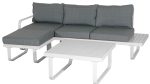 Καθιστικό Σέτ 4 Τεμαχίων Γωνία Με Αλουμίνιο Σκελετό