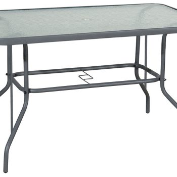 Μεταλλικό Παραλ/μο Τραπέζι Με Τζάμι 140 x 80 x 70(h)cm