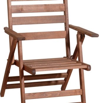 Ξύλινη Ψηλόπλατη Πτυσσόμενη Πολυθρόνα 4 Θέσεων ,Οξυά