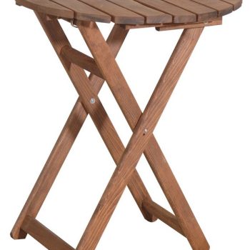 Ξύλινο Στρογγυλό Πτυσσόμενο Τραπέζι Οξυά 60cm
