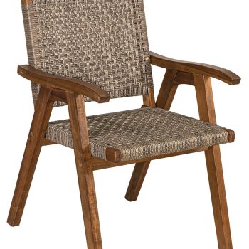 Ξύλινη Πολυθρόνα Acacia Wood Με Rattan
