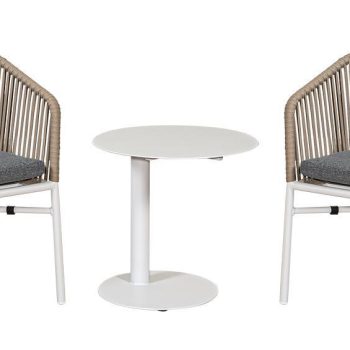 DIONISOS Καθιστικό Σέτ Αλουμινίου Text Line Rope ,Σέτ 3 Τεμαχίων