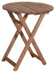 Ξύλινο Στρογγυλό Πτυσσόμενο Τραπέζι Οξυά 70 x 72(h)cm