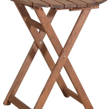 Ξύλινο Στρογγυλό Πτυσσόμενο Τραπέζι Οξυά 70 x 72(h)cm