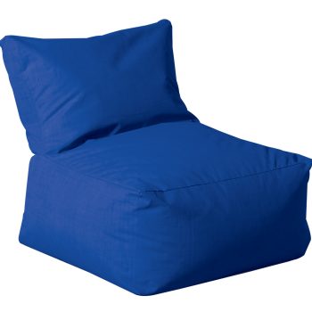 Πολυθρόνα Πούφ Με Μπλέ Αδιάβροχο Ύφασμα 75 x 75 x 35/70(H)cm