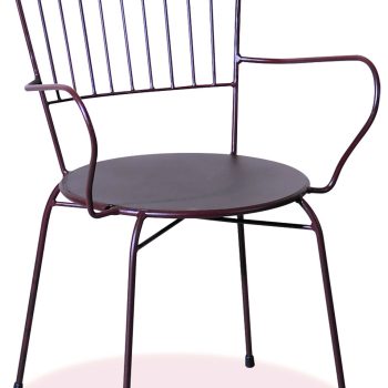 Γαλβανισμένη Μεταλλική Στοιβαζόμενη Πολυθρόνα Μασίφ Χρώμα Σκουριά