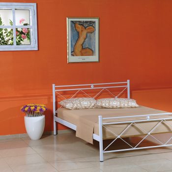 King Size Μεταλλικό Κρεβάτι Χιαστί 168 x 208cm