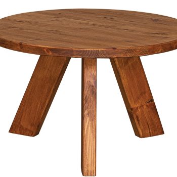 Ξύλινο Στρογγυλό Τραπέζι Απο Ξύλο Πέυκου 80 x 40(h)cm