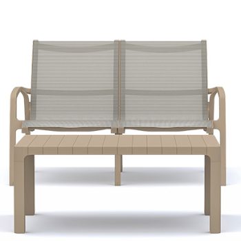 Καθιστικό Σέτ Πολυπροπυλένιου 4 Τεμαχίων Με Διάτρητο Ύφασμα Με UV Προστασία