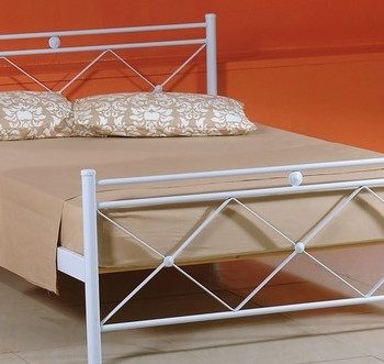 Διπλό Μεταλλικό Κρεβάτι Χιαστί 198 x 148cm