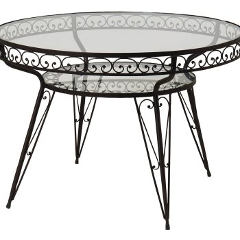 Γαλβανισμένο Στρογγυλό Τραπέζι Μασίφ 80 x 75cm