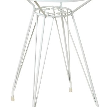 Γαλβανισμένο Στρογγυλό Τραπέζι Μασίφ 50 x 66(h)cm