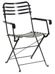 Γαλβανισμένη Πτυσσόμενη Μεταλλική Πολυθρόνα Ζαππείου Με Πριτσίνια 57 x 57 x 83(h)cm