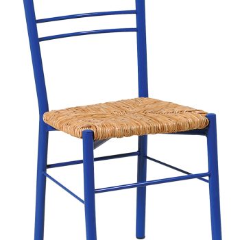 Αγαλβάνιστη Μεταλλική Καρέκλα Ύδρα Με Κάθισμα Ψάθα