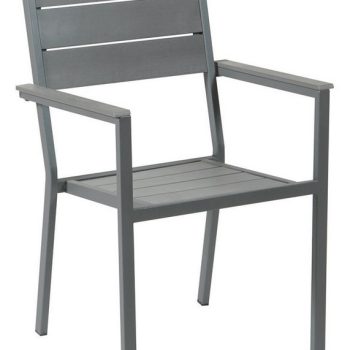 Αγαλβάνιστη Μεταλλική Στοιβαζόμενη Πολυθρόνα Pollywood 54 x 56 x 90(h)cm