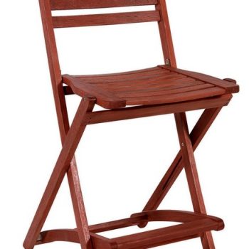 Ξύλινο Πτυσσόμενο Σκαμπό ,Red Shorea ,59 x 70 x 75cm(Ύψος Καθίσματος)