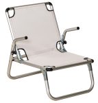 Λευκή Πτυσσόμενη Καρέκλα Με Αλουμίνιο Σκελετό 60(w) x 52(d) x 59(h)cm