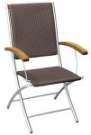 Ξύλινη Πτυσσόμενη Πολυθρόνα Χαμηλής Πλάτης Με Ανοξείδωτο Σκελετό Χωρίς Θέσεις ,Teak