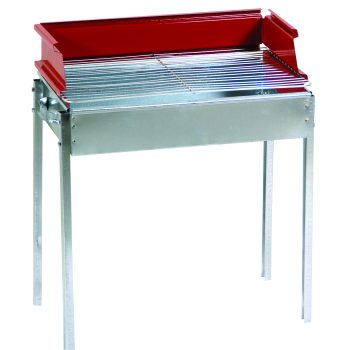 Γαλβανιζέ Ψησταριά ,Συναρμολογούμενη Με Σχάρα Διώροφη ,33 x 60 x 50(h)cm