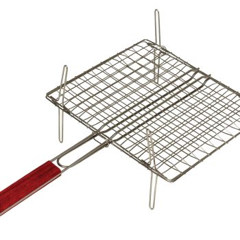 Καρέ Ανοξείδωτη Σχάρα Με Πόδια , 37(d) x 45(w) x 67(l)cm