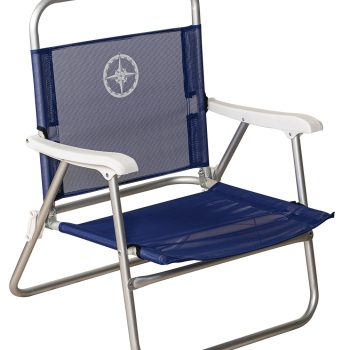 Μπλέ Πτυσσόμενη Πολυθρόνα Με Αλουμίνιο Σκελετό Και Διάτρητο Ύφασμα 1 x 1 , 60 x 63 x 80(h)cm