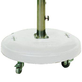 Λευκή Τσιμεντένια Βάση Ομπρέλας 50Kgr , ⌀ 60cm ,Με Ροδάκια Και Φρένο