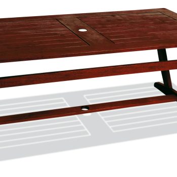 Ξύλινο Παραλληλόγραμμο Τραπέζι Kwilla Tuscon 200 x 100 x 72(h)cm