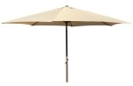 Στρογγυλή Ομπρέλα 300cm Με 6 Ακτίνες Με Εκρού Πανί Και Μανιβέλα