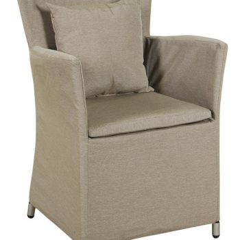 Πολυθρόνα Με Ύφασμα Και Μαξιλάρι Με Σκελετό Αλουμινίου