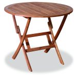 Ξύλινο ,Στρογγυλό Πτυσσόμενο Τραπέζι Acacia 90 x 75(h)cm