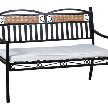 Μεταλλικός Καναπές 2 Θέσεων Με Μαξιλάρι 123 x 57 x 89(h)cm