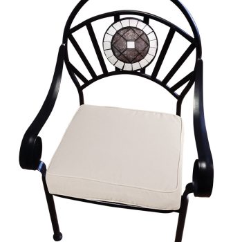 Στοιβαζόμενη Μεταλλική Πολυθρόνα Με Μαξιλάρι