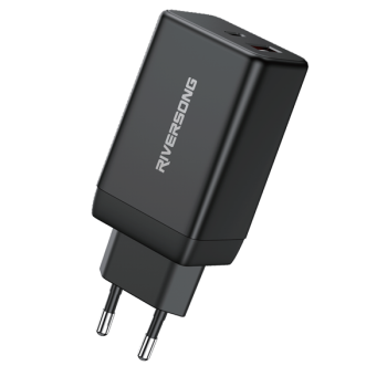 Riversong Travel Adapter PowerKub G65 Pro Dual USB Black