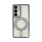 Vivid Magsafe Strass and Glitter Case Samsung Galaxy S24 Purple