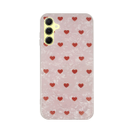 Vivid Heart Glitter Case Samsung Galaxy A55 5G Clear/Red