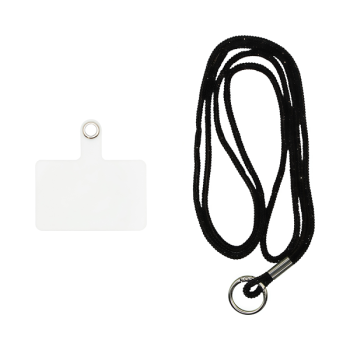 Vivid Lanyard Rhinestone Neck Strap Black