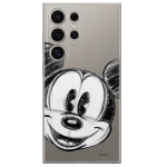 Disney Case Samsung Galaxy S24 Ultra Mickey Partial Print Sketch Transparent