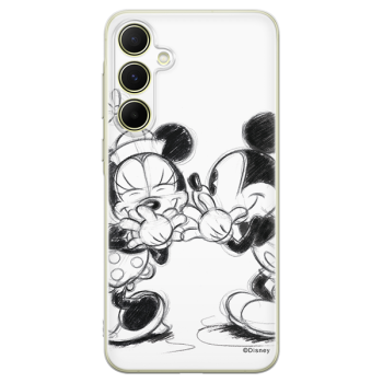 Disney Case Samsung Galaxy A55 5G Mickey and Minnie Full Print Secret White