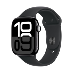 Apple Watch Series 10 GPS 42mm Jet Black Aluminium Case with Black Sport Band (M/L)