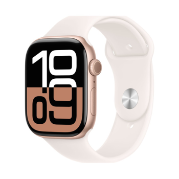 Apple Watch Series 10 GPS 46mm Rose Gold Aluminium Case with Light Blush Sport Band (M/L)