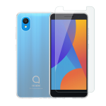 Vivid Set TPU Case + Tempered Glass Alcatel 1 2021 Transparent